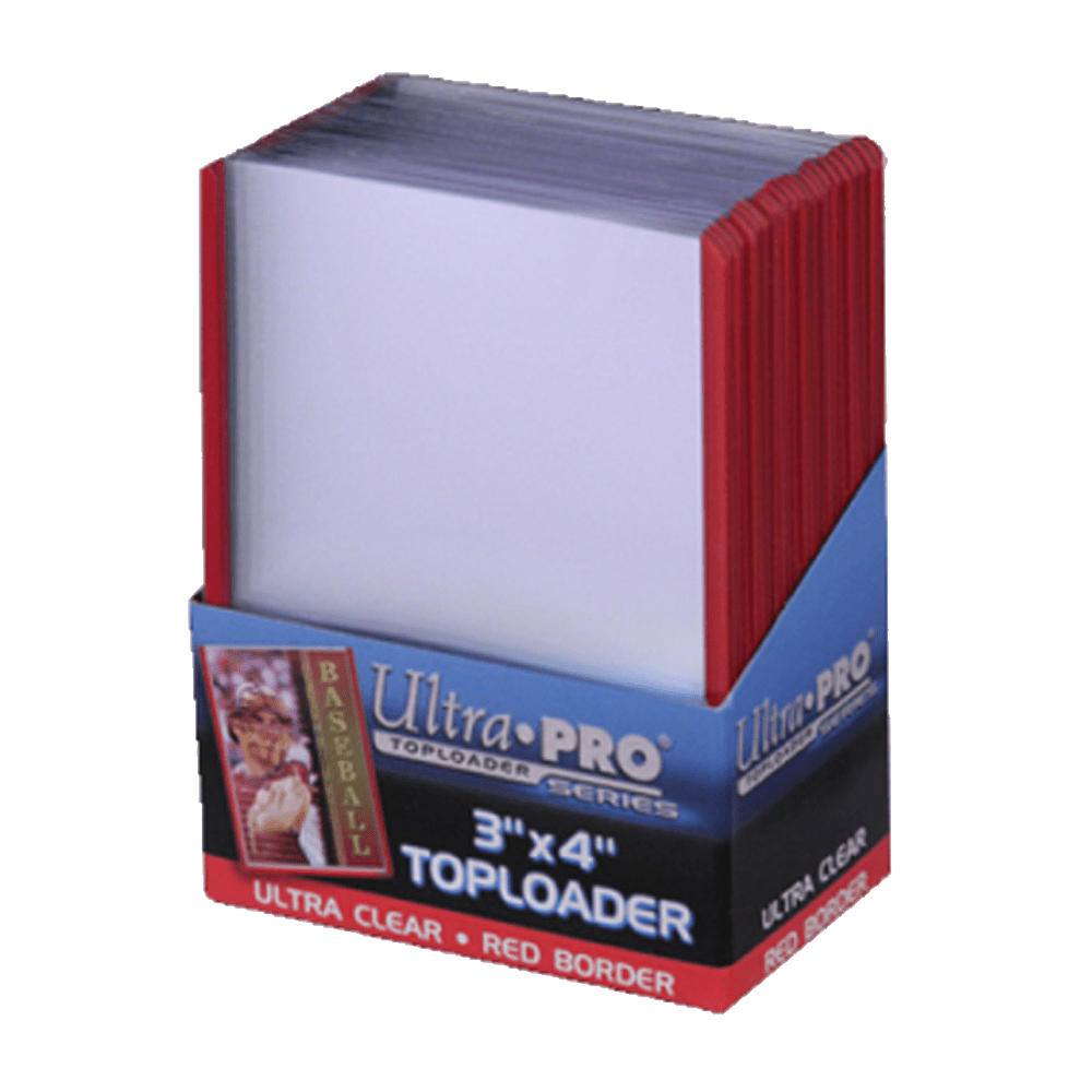 Ultra Pro 35pt Toploader Red Border 25pk
