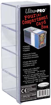 4-Compartment Clear Card Box