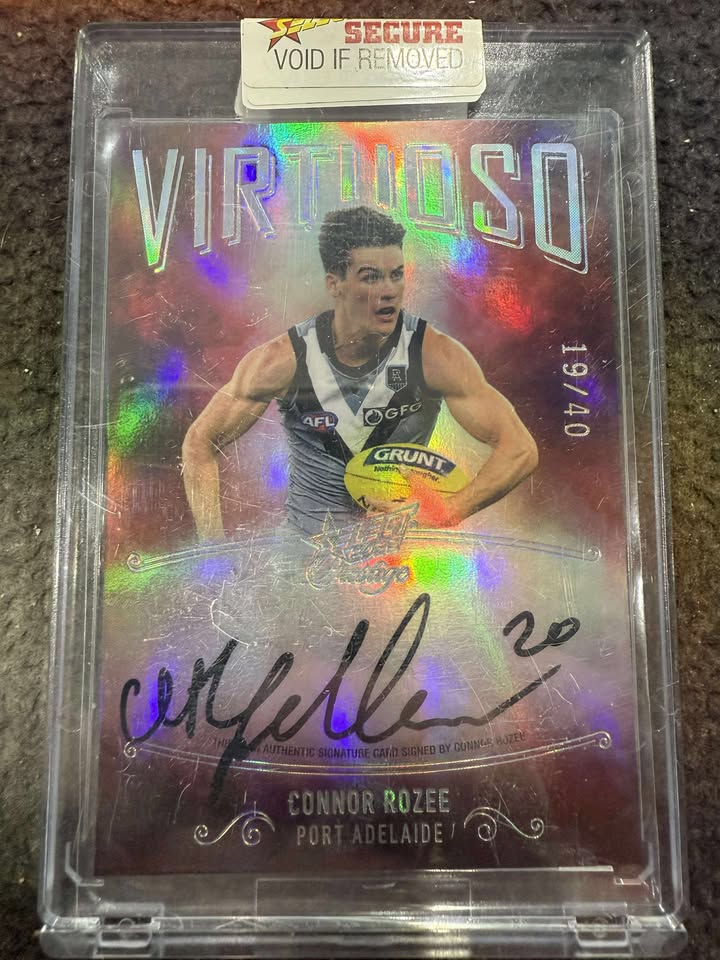 Connor Rozee Port Adelaide 2022 Footy Stars Prestige Virtuoso Signature 19/40