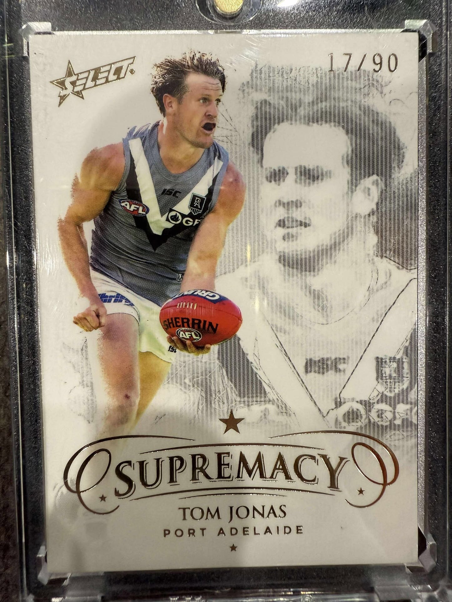 Tom Jonas Port Adelaide 2021 Supremacy Gold Base 17/90