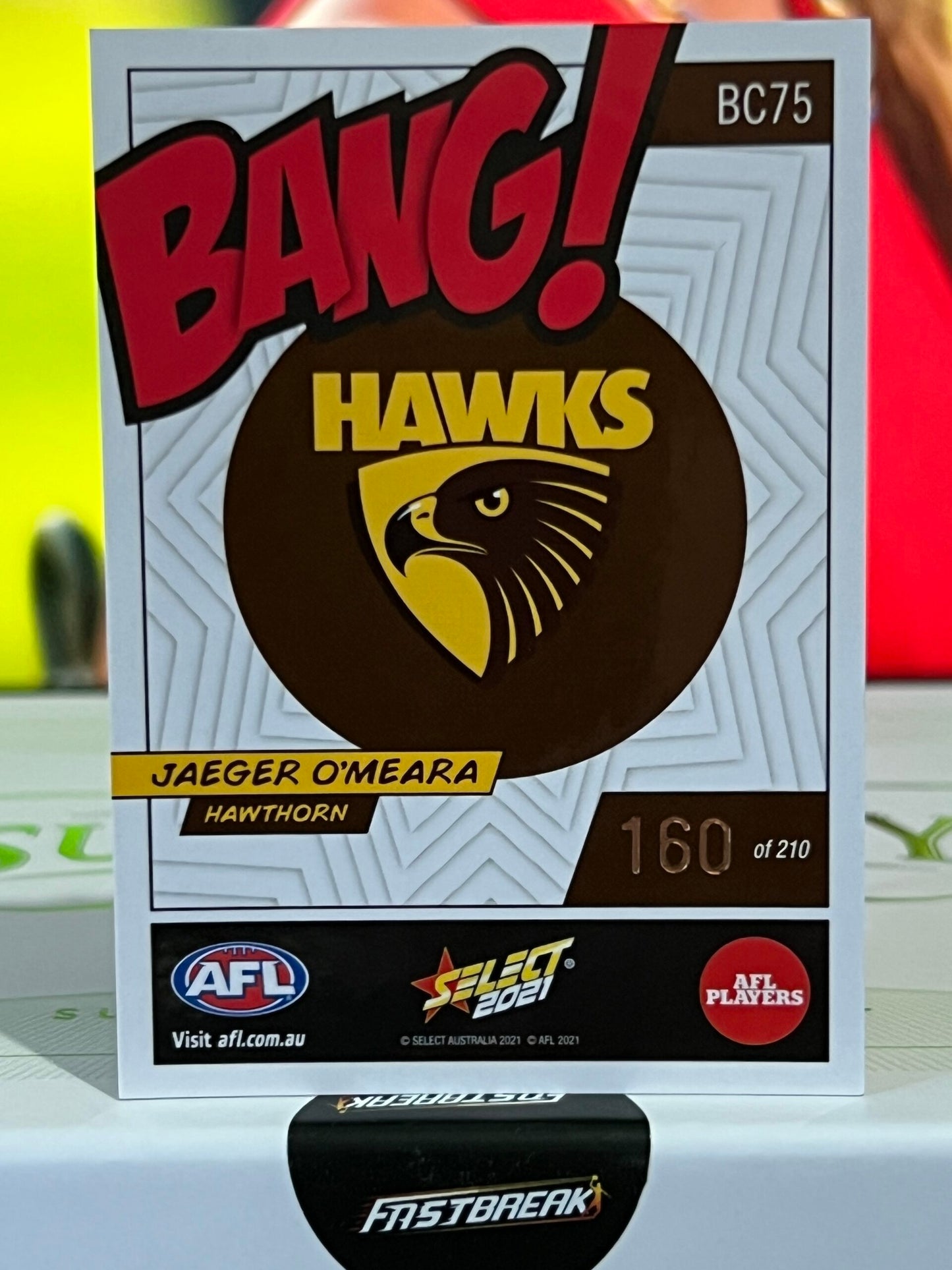 Jaeger Omeara - Hawthorn - 2021 - Footy Stars - Bang - 160/210