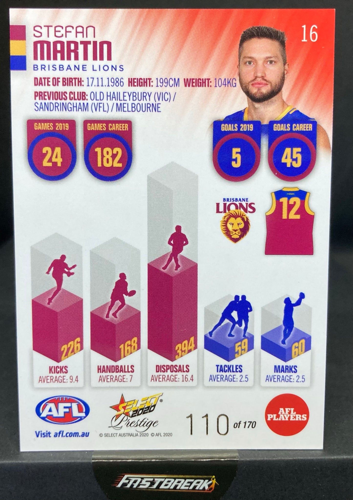 Stefan Martin - Brisbane - 2020 - FS Prestige - Red Paralell - 110/170