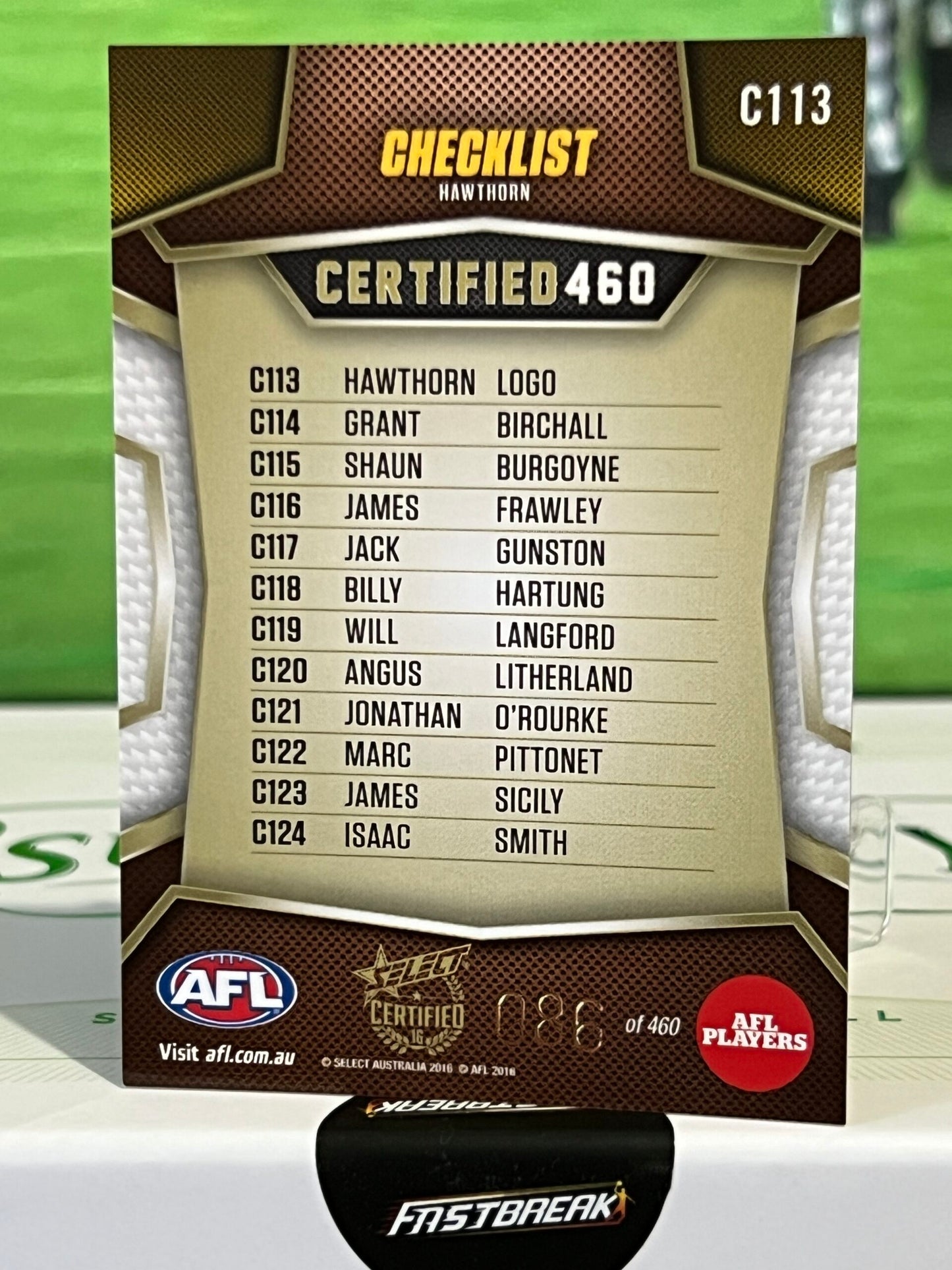 Header - Hawthorn - 2016 - Certified - 460 Paralell - 86/460