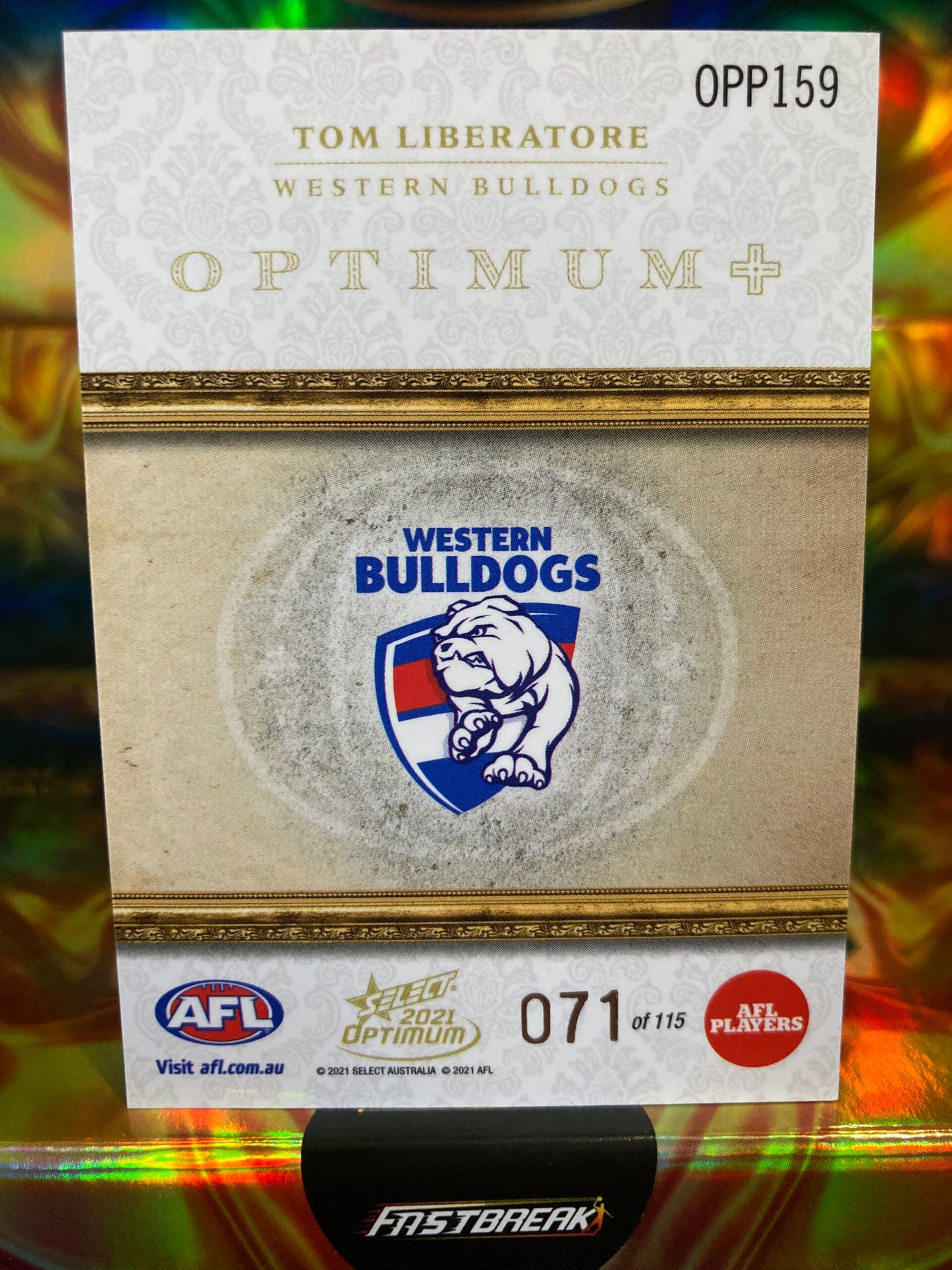 Tom Liberatore - Western Bulldogs - 2021 - Optimum - Optimum + Paralell - 71/115