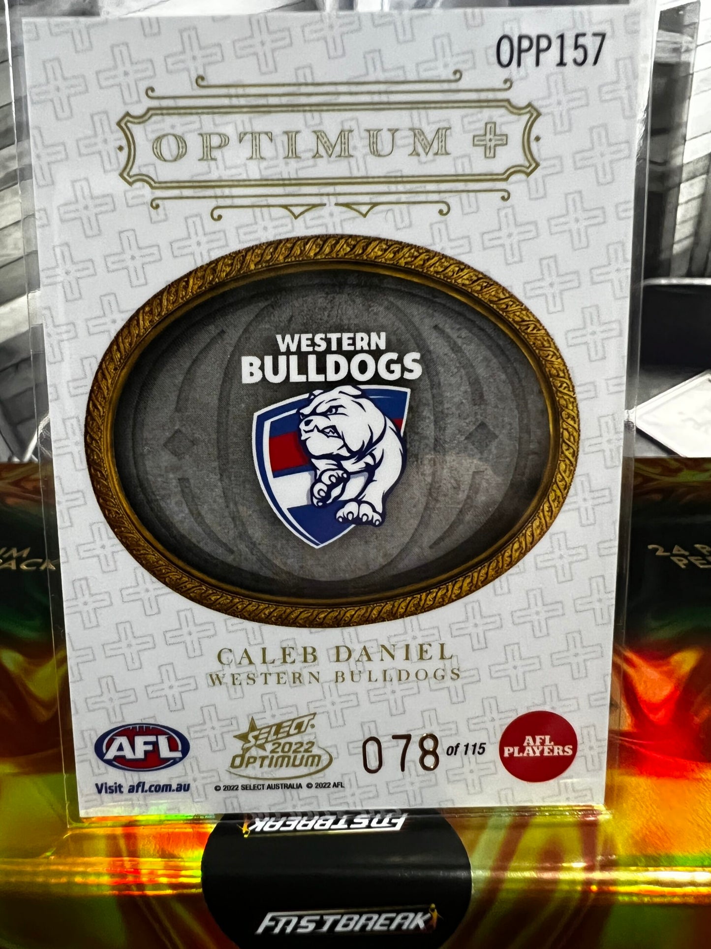 Caleb Daniel Western Bulldogs 2022 Optimum Optimum Plus Parallel 78/115