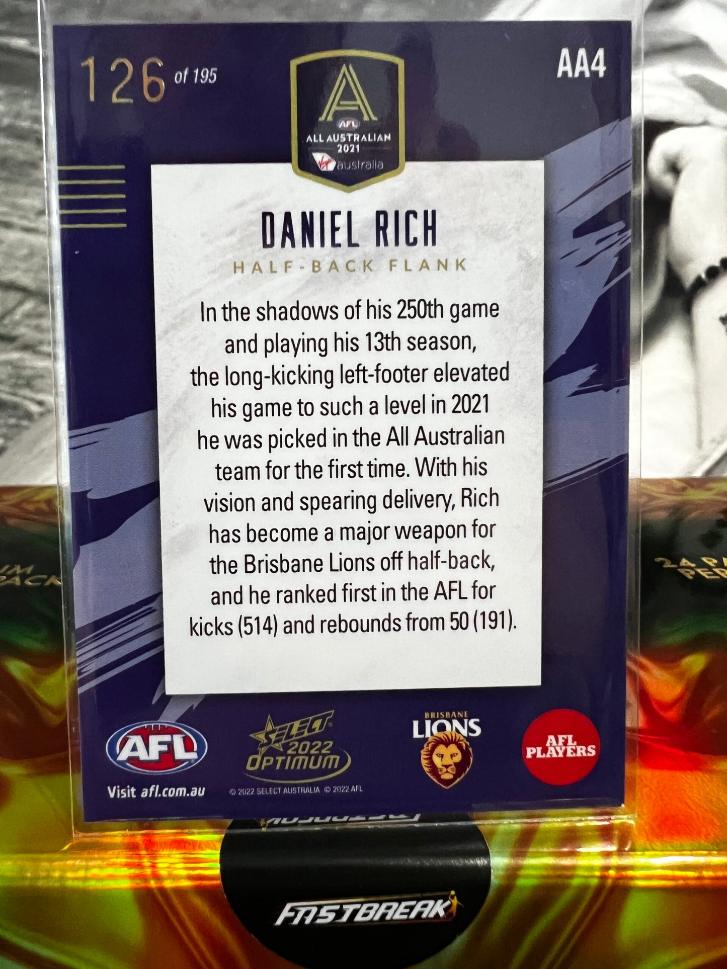 Daniel Rich - Brisbane - 2022 - Optimum - All Australian - 126/195