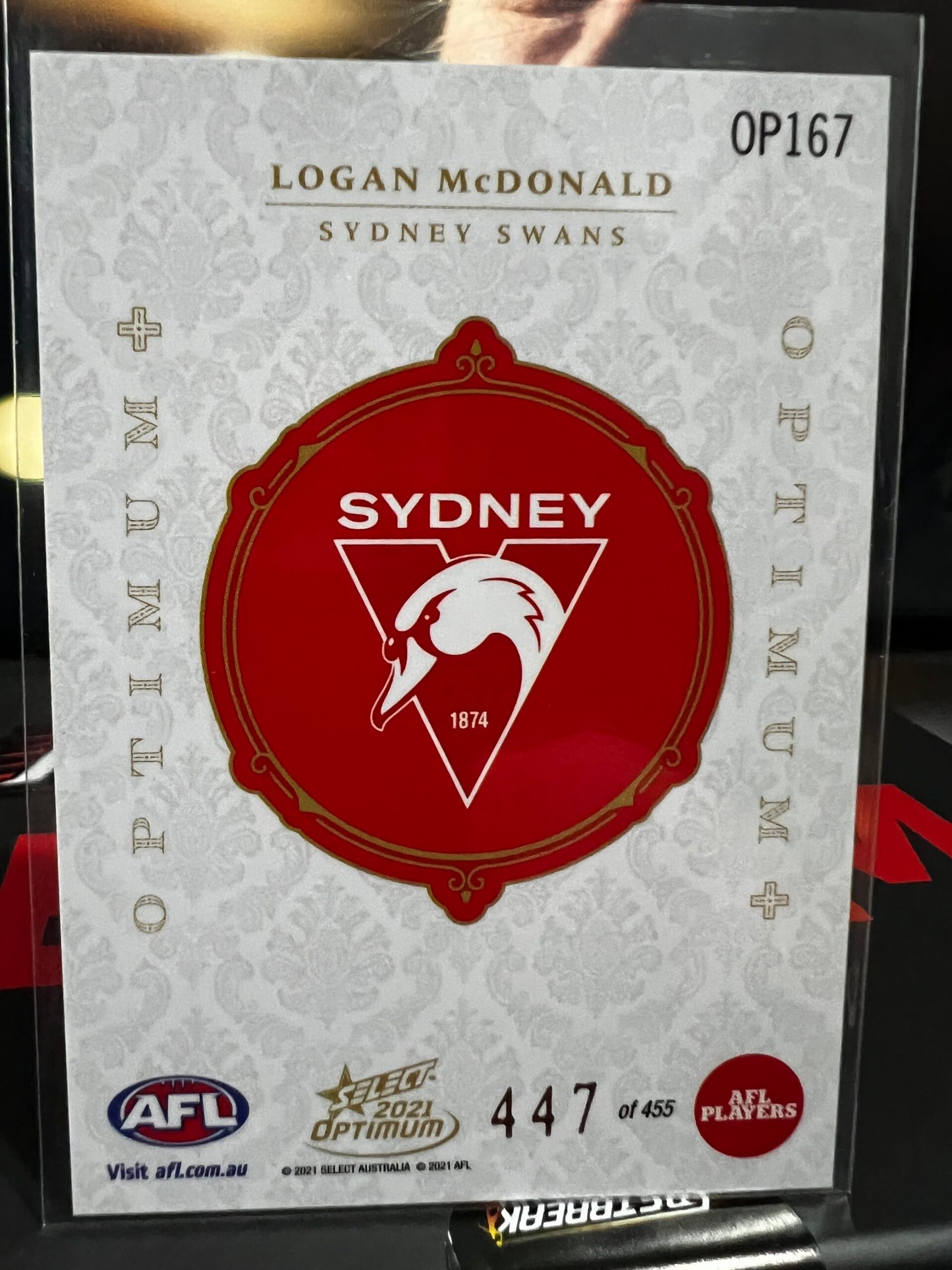 Logan McDonald - Sydney - 2021 - Optimum - Optimum RC + - 447/455