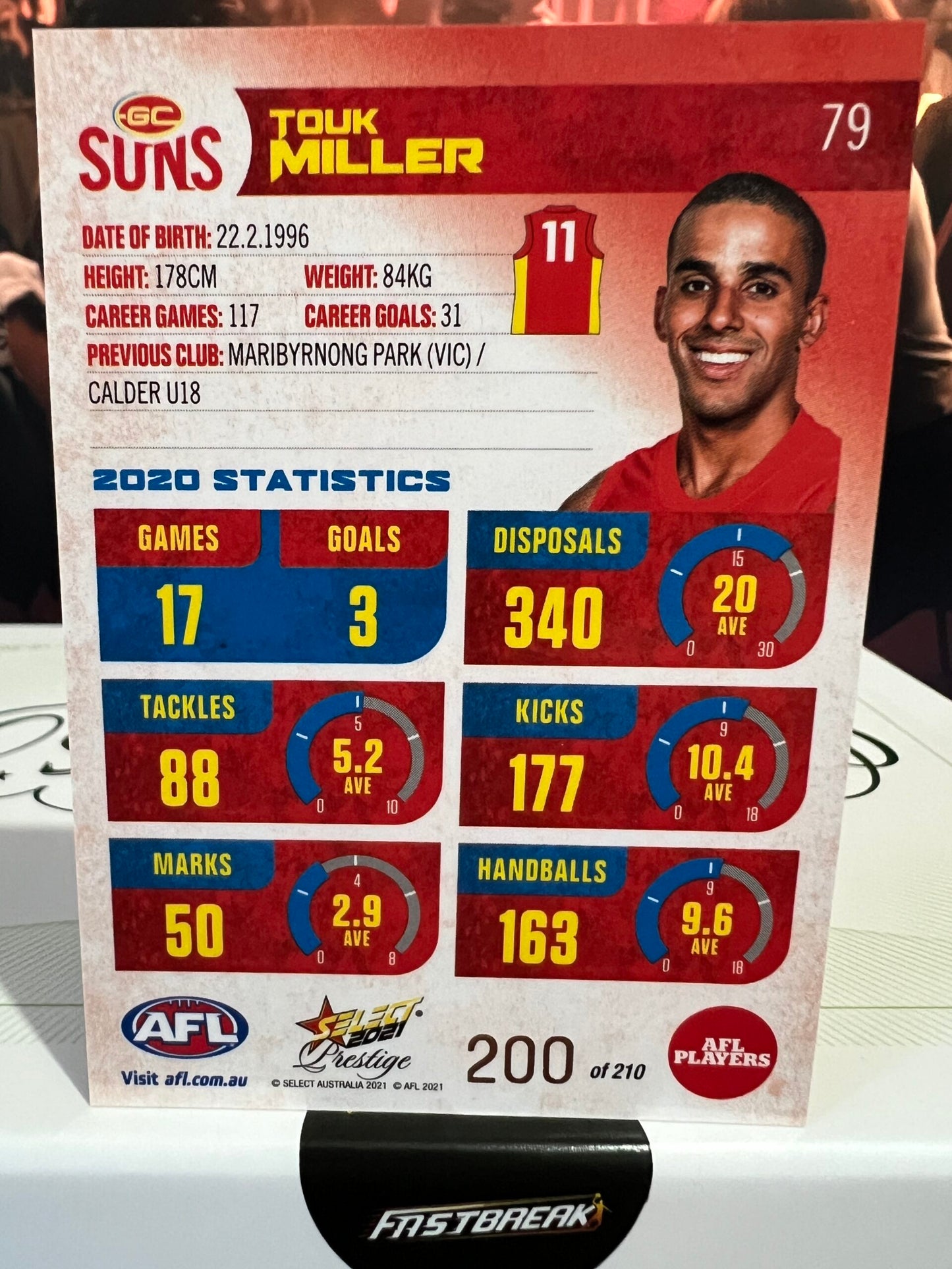 Touk Miller - Gold Coast - 2021 - Prestige - Red Paralell - 200/210