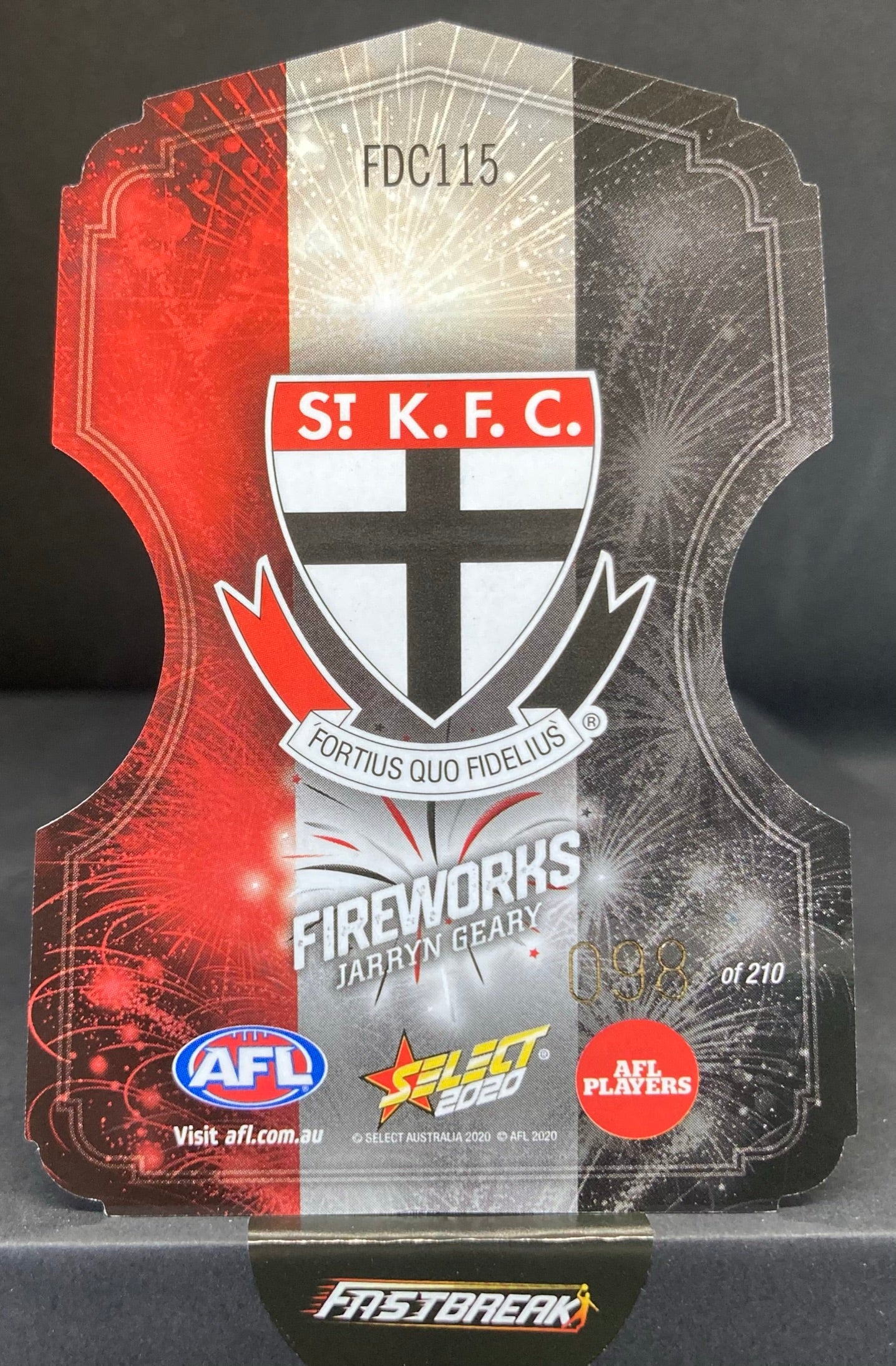 Jarryn Geary - St Kilda - 2020 - Footy Stars - Fireworks - 98/210