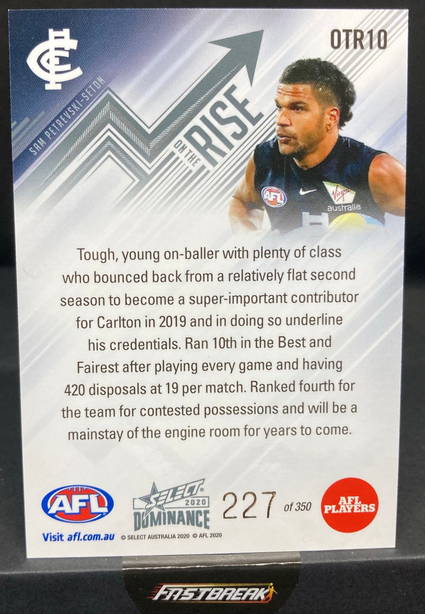 Sam Petrevski-Seton - Carlton - 2020 - Dominance - On The Rise - 227/350