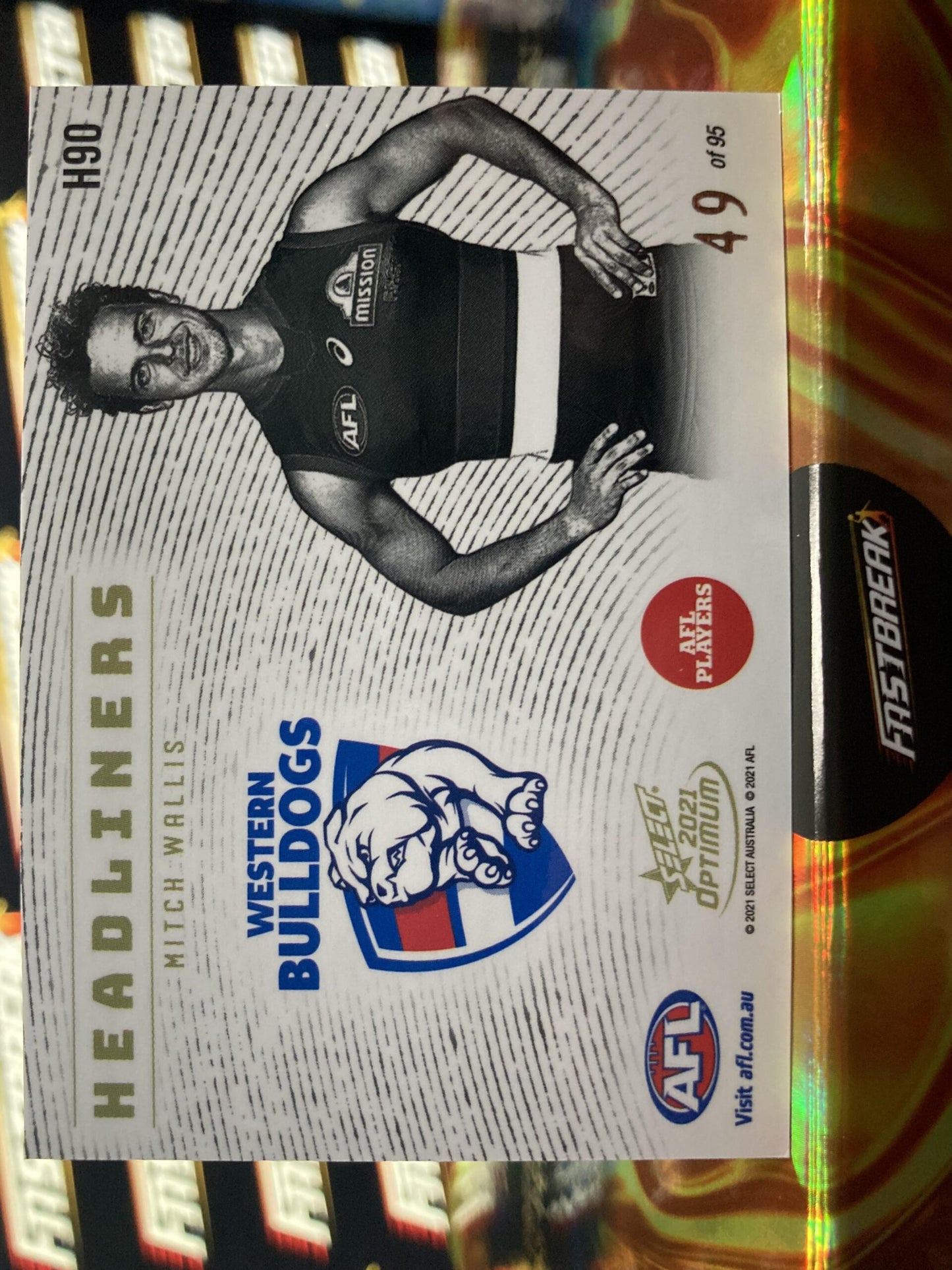 Mitch Wallis - Western Bulldogs - 2021 - Optimum - Headliner - 49/95