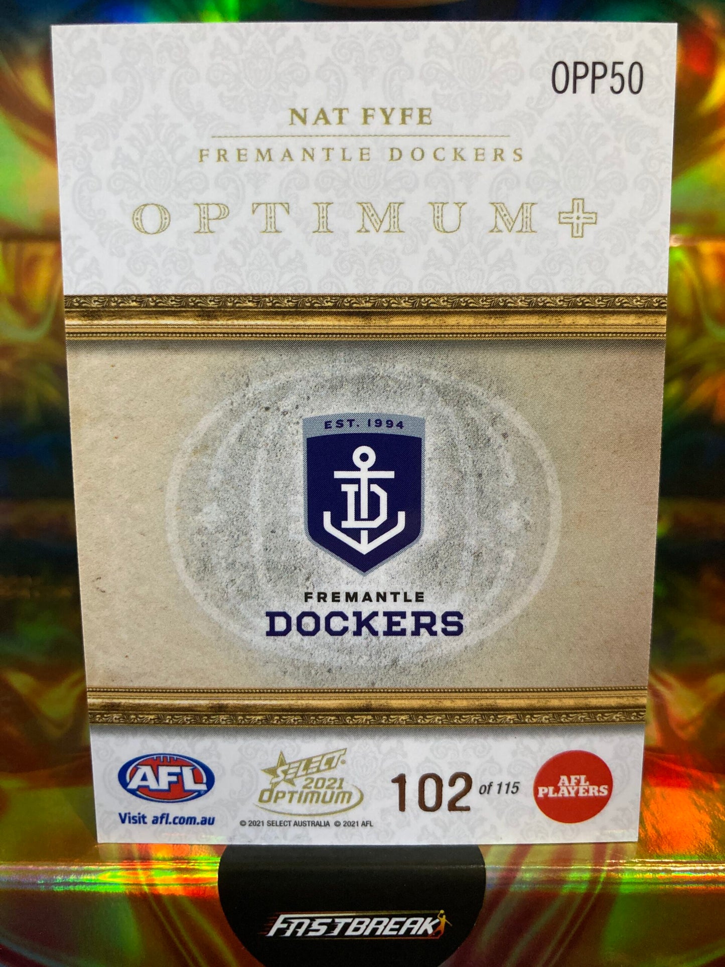 Nat Fyfe - Fremantle - 2021 - Optimum - Optimum + Paralell - 102/115