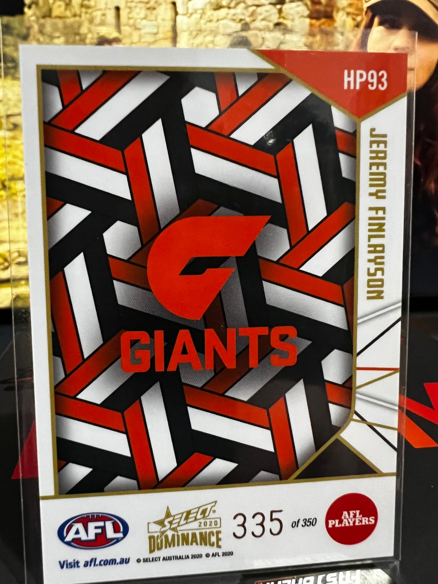Jeremy Finlayson - GWS - 2020 - Dominance - Holofoil - 335/350