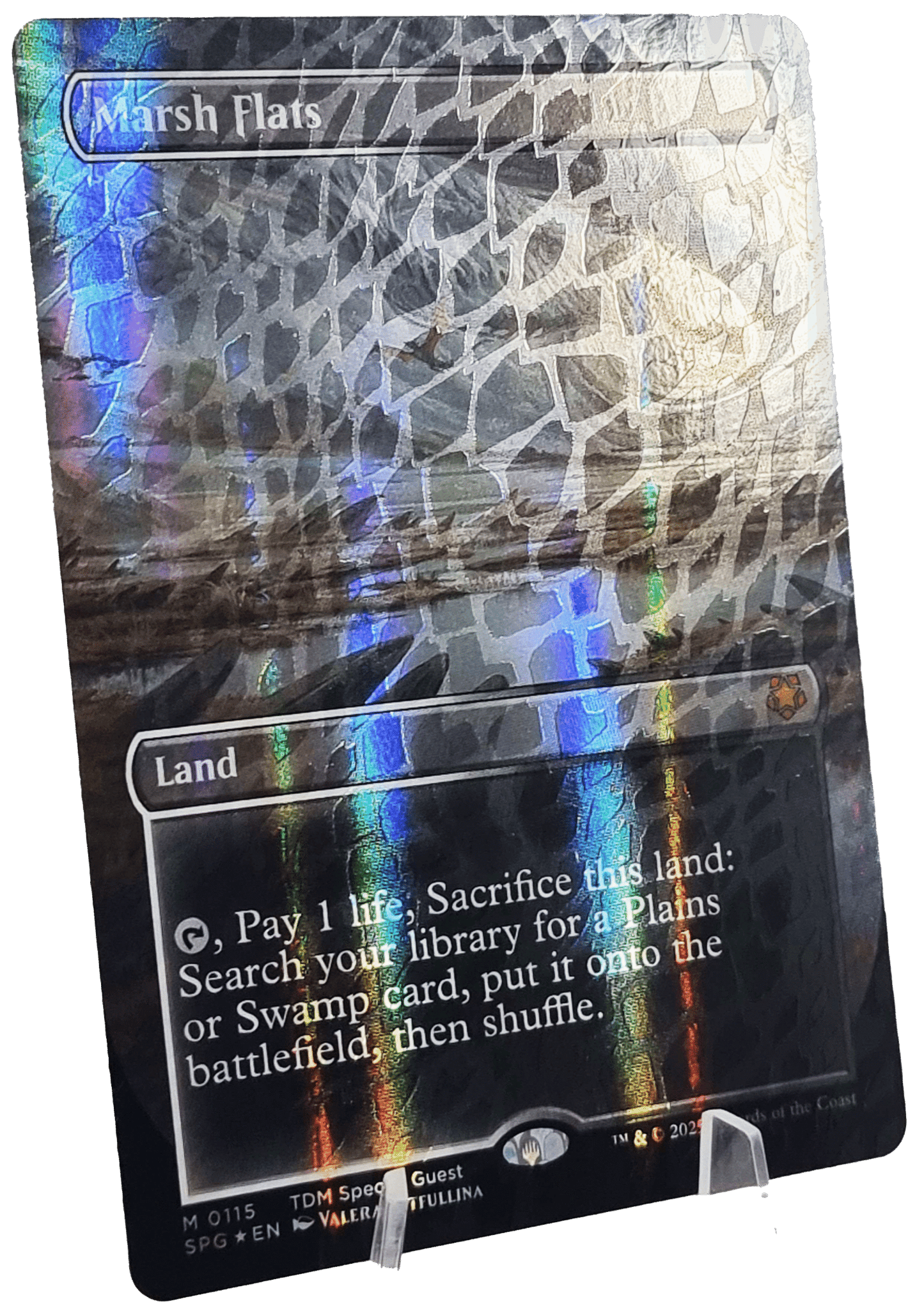 Marsh Flats - Magic the Gathering (Borderless) (Dragonscale Foil)