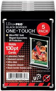 130PT Black Border UV ONE-TOUCH Magnetic Holder (5 count retail pack)