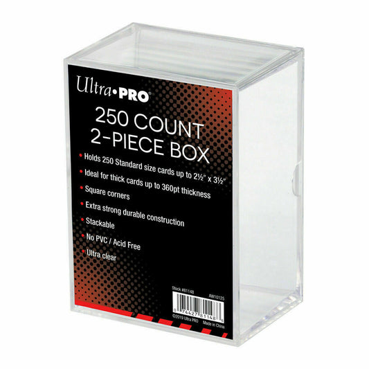 250 Count 2-piece Clear Card Box