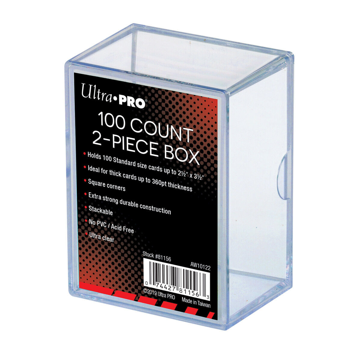 100 Count 2-piece Clear Card Box