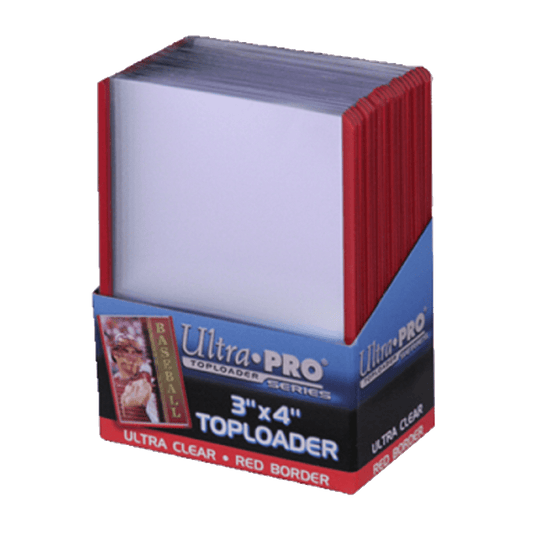 Ultra Pro 35pt Toploader Red Border 25pk