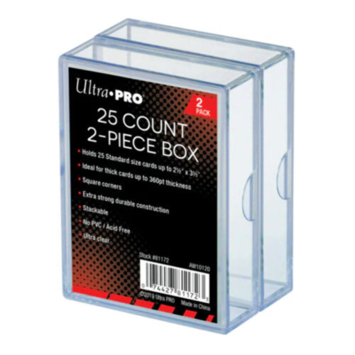 25 Count 2-piece Clear Card Box