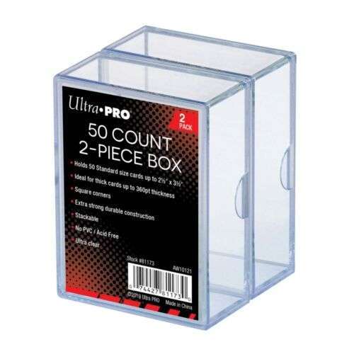 50 Count 2-piece Clear Card Box