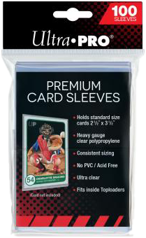 2-1/2" X 3-1/2" Premium Card Sleeves 100 pack