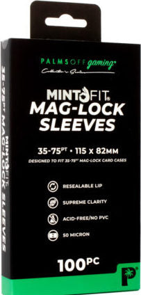 MintFit Mag-Lock Card Case Sleeves (35pt-75pt) - 100pc