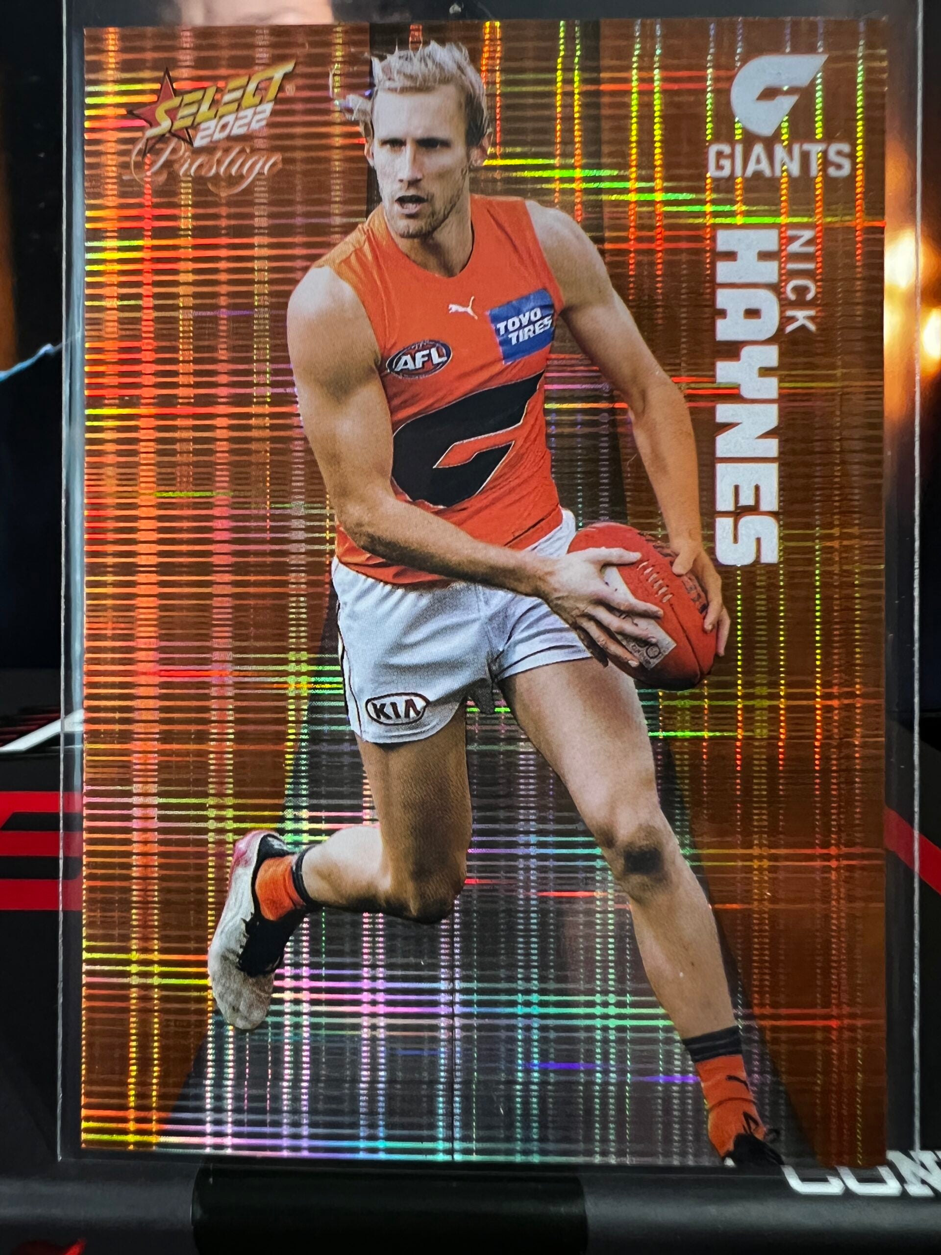 Nick Haynes - GWS - 2022 - Footy Stars Prestige - Orange Parallel - 126/210
