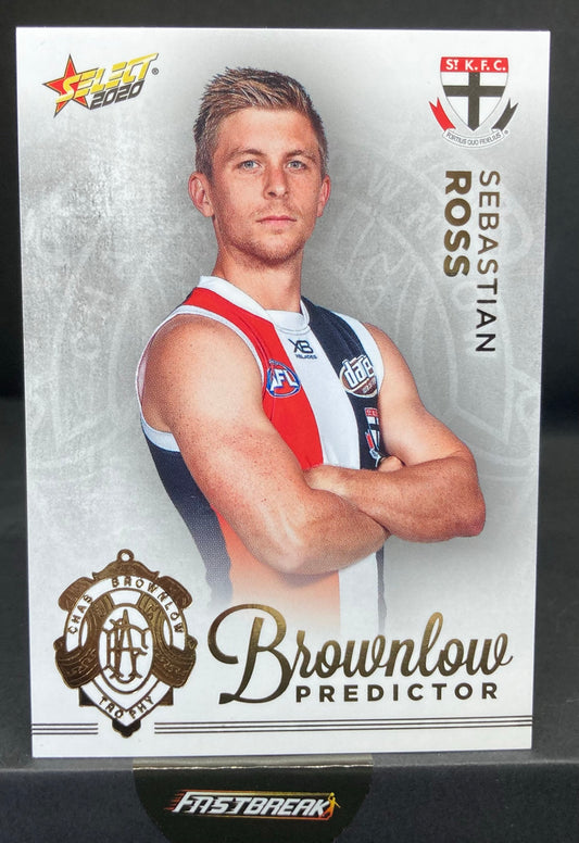 Sebastian Ross - St Kilda - 2020 - Footy Stars - Brownlow Predictor - 39/140