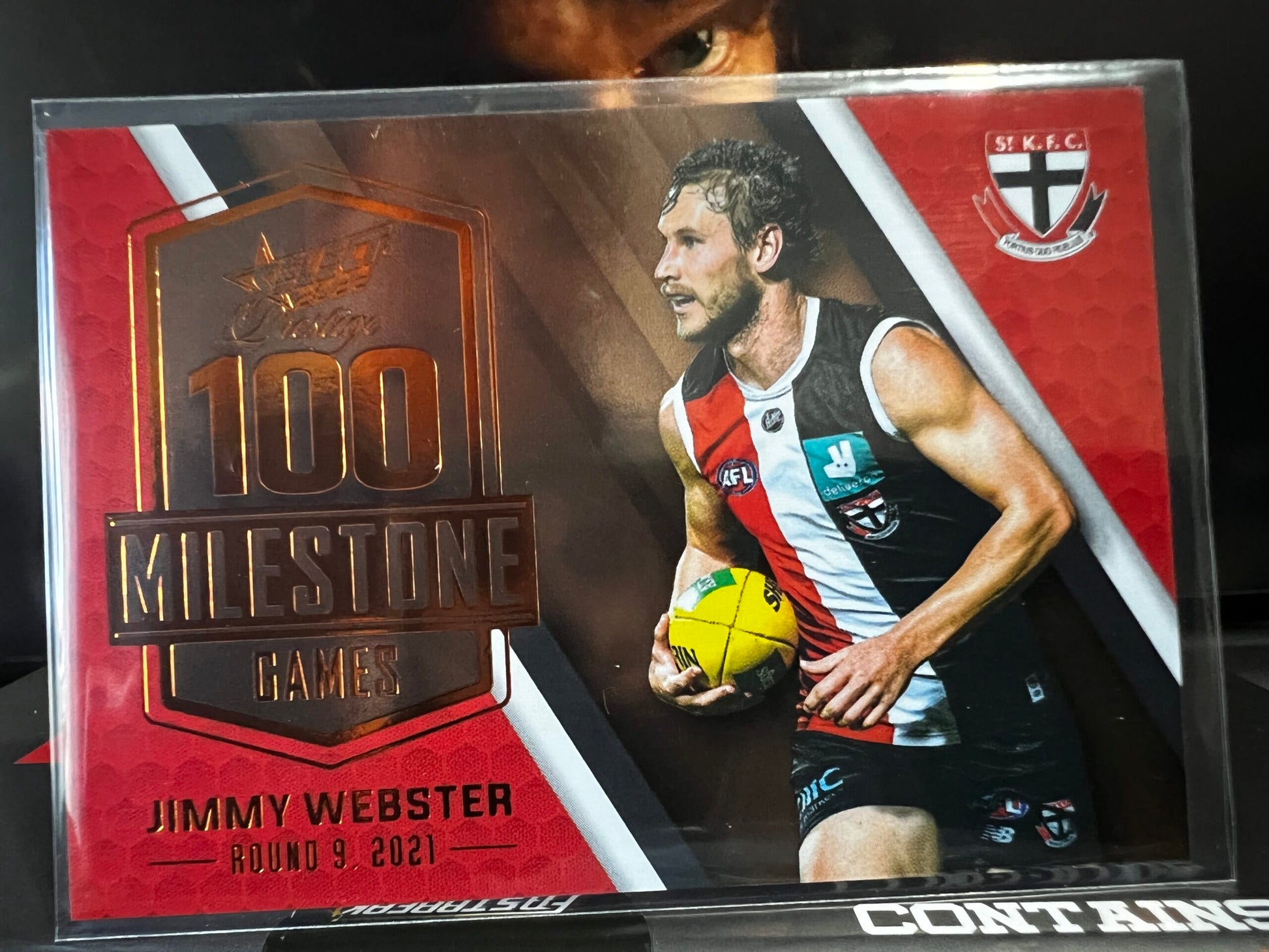 Jimmy Webster St Kilda 2022 Footy Stars Prestige Milestone Games 18/195