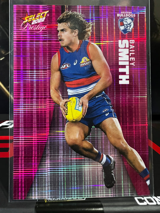 Bailey Smith Western Bulldogs 2022 Footy Stars Prestige Pink Parallel 118/325