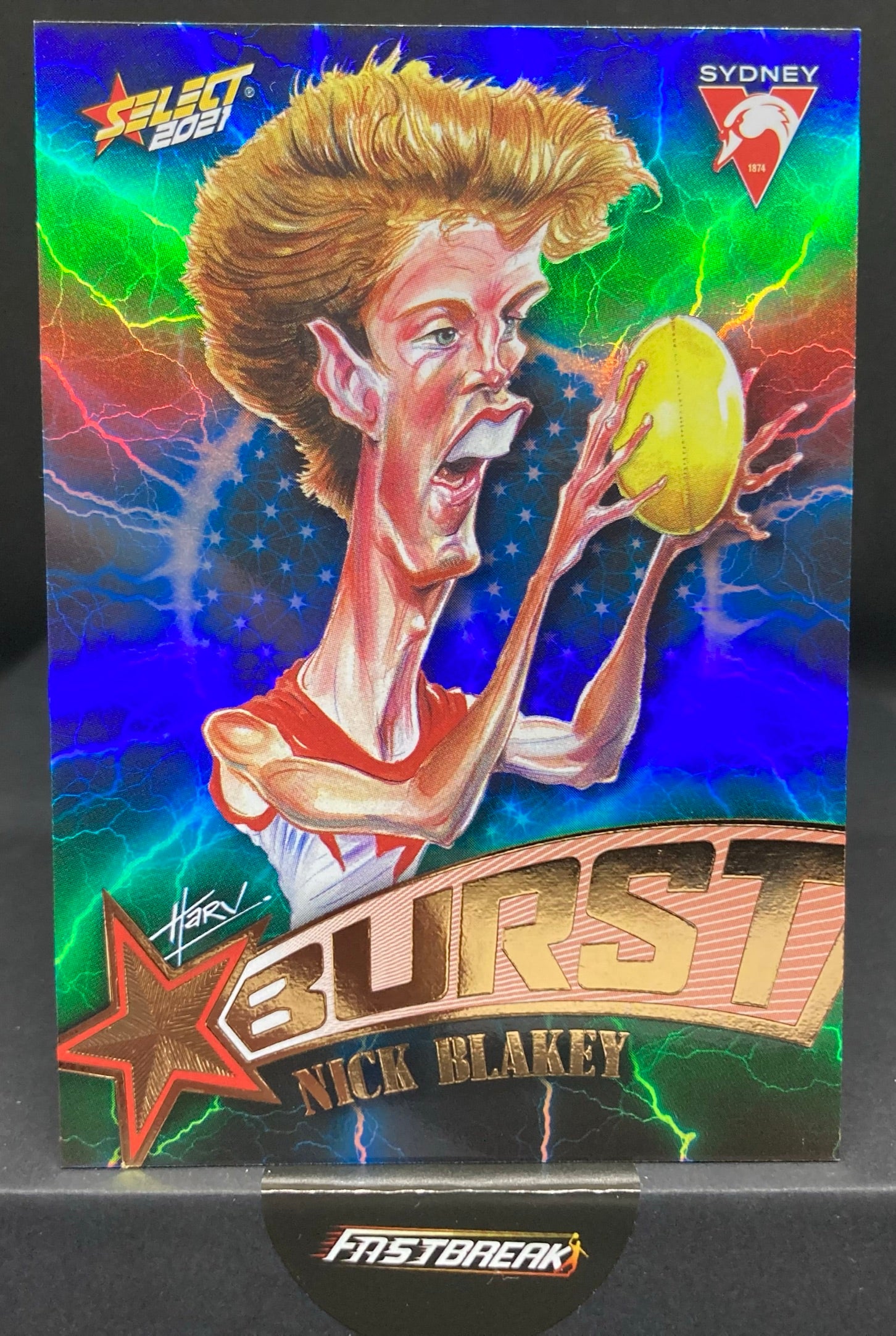 Nick Blakey - Sydney - 2021 - Footy Stars - Starburst Lightning - 85/210