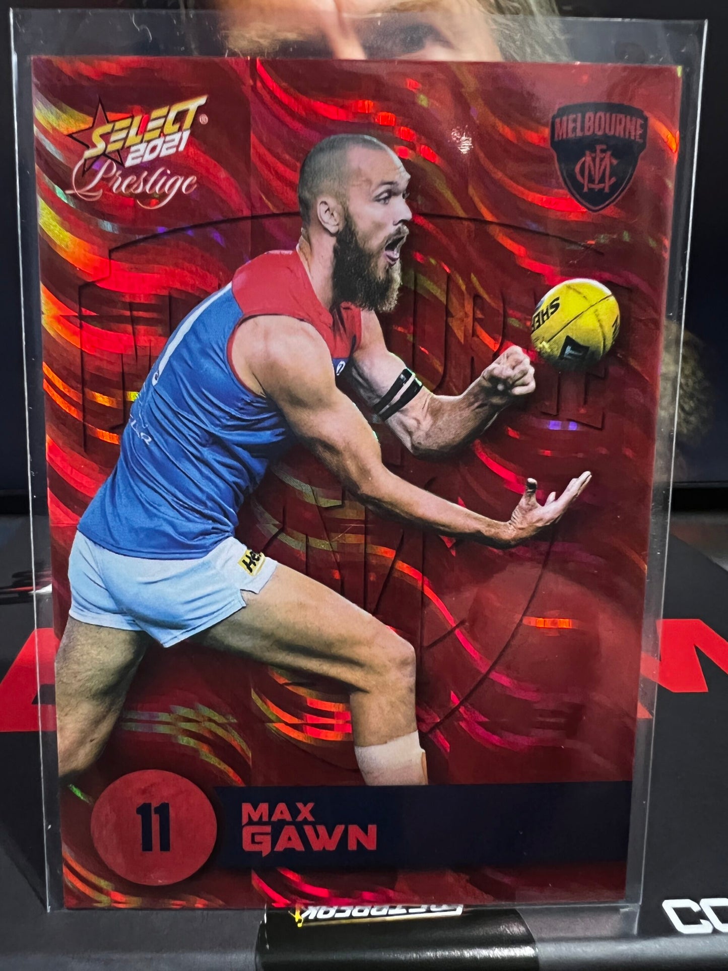 Max Gawn - Melbourne - 2021 - Footy Stars Prestige - Red Parallel - 109/210