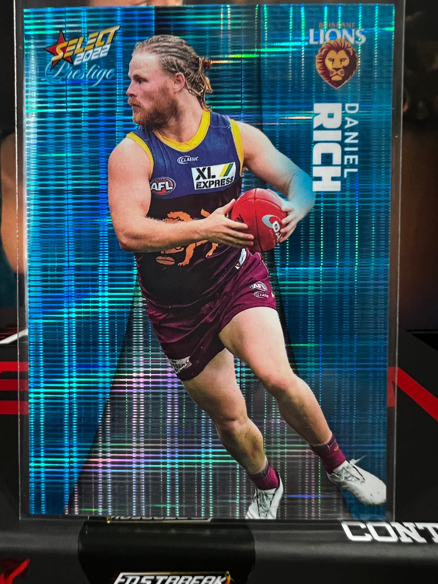 Daniel Rich - Brisbane - 2022 - Footy Stars Prestige - Blue Parallel - 53/110