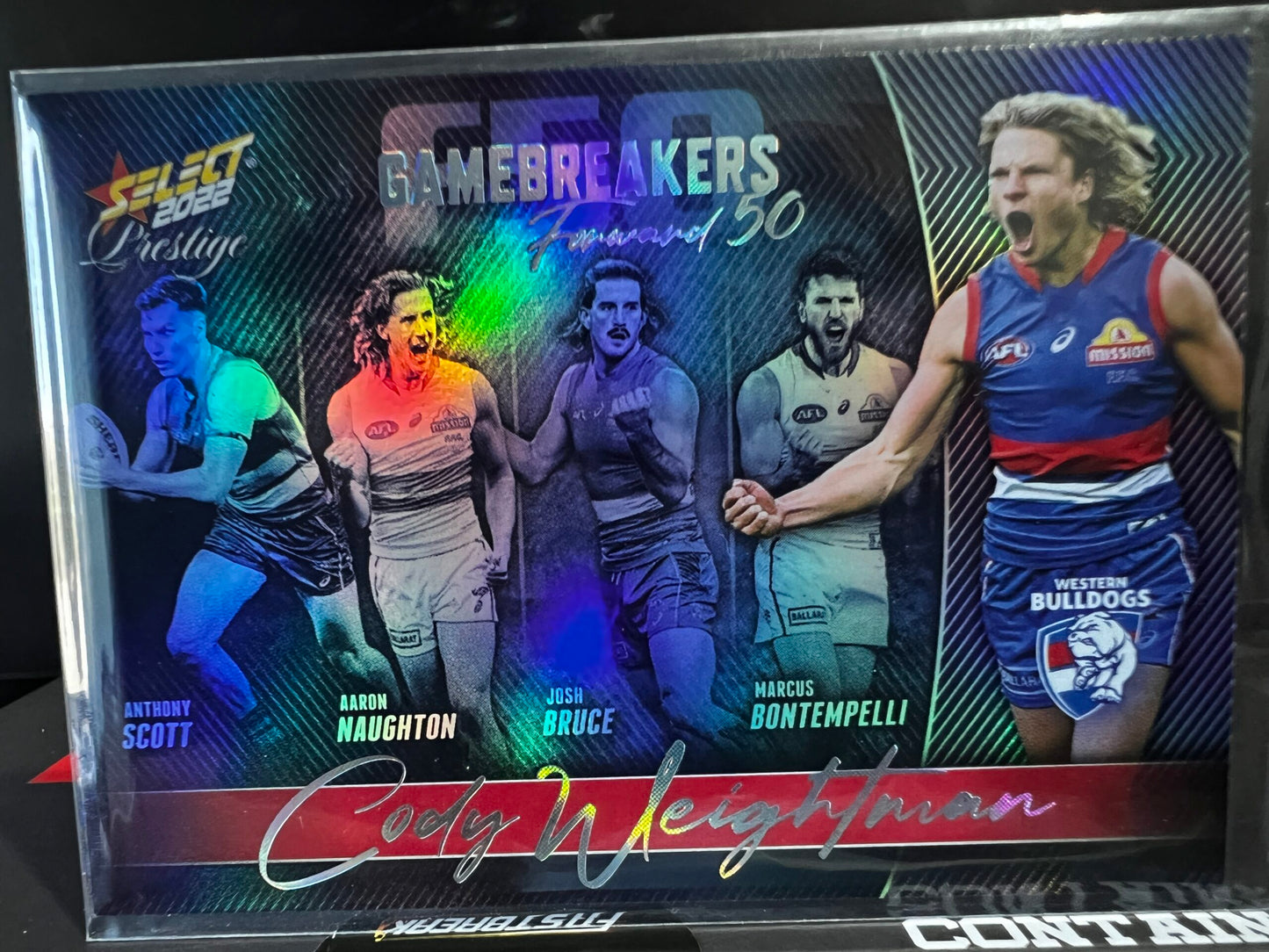 Cody Weightman Western Bulldogs 2022 Footy Stars Prestige Gamebreakers 595/750
