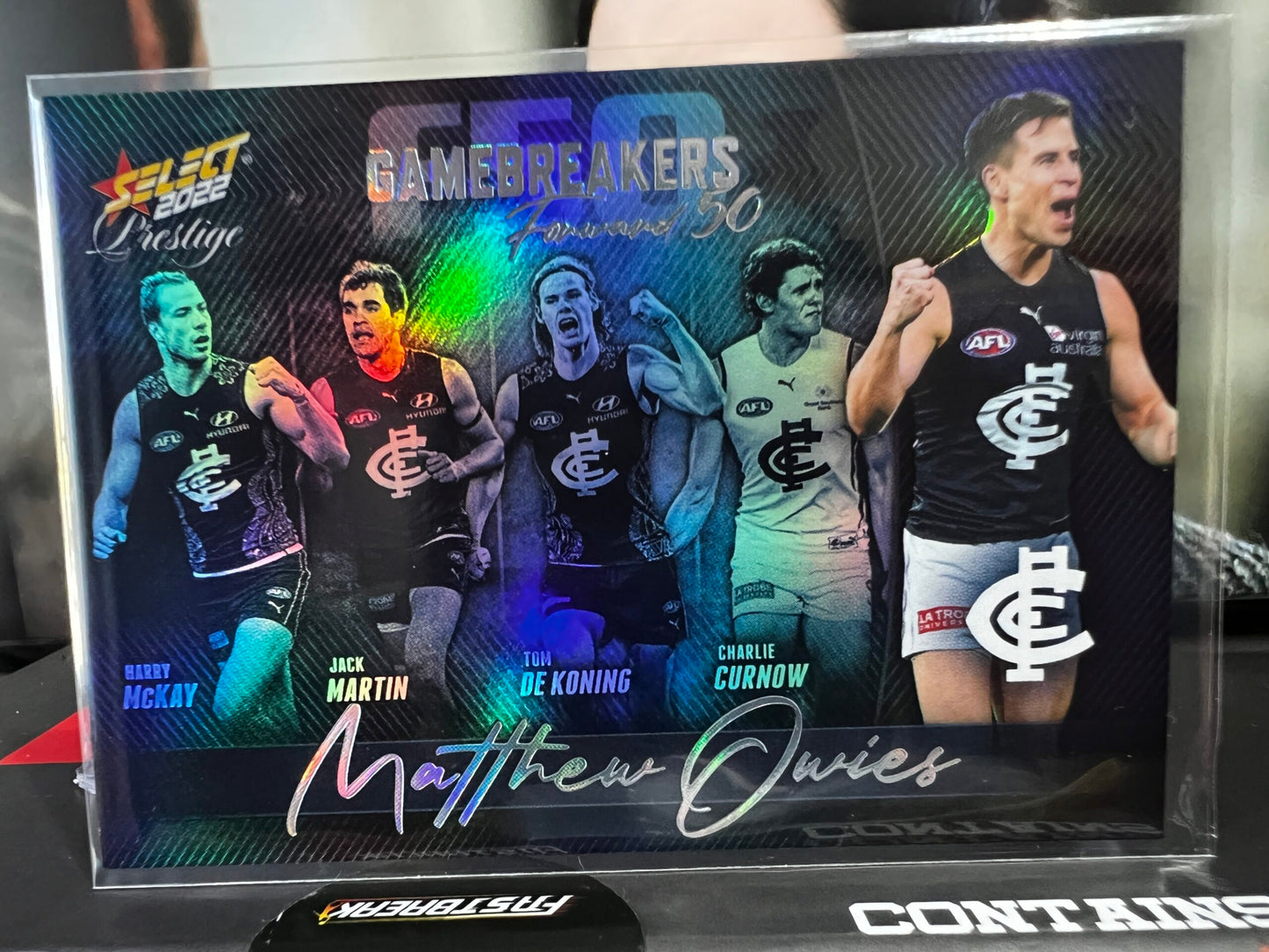 Matthew Owies - Carlton - 2022 - Footy Stars Prestige - Gamebreakers - 237/750