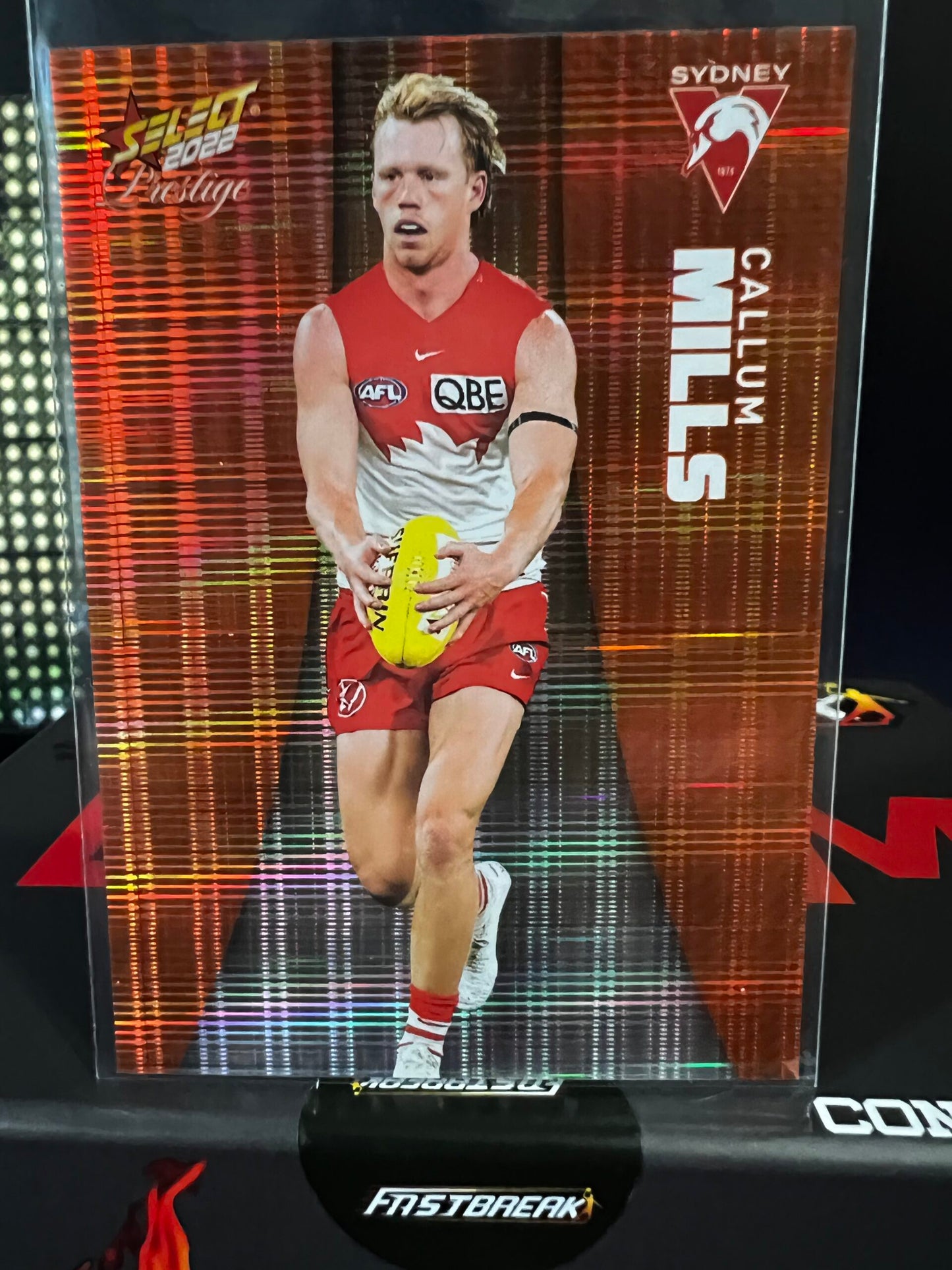 Callum Mills - Sydney - 2022 - Footy Stars Prestige - Orange Parallel - 25/210