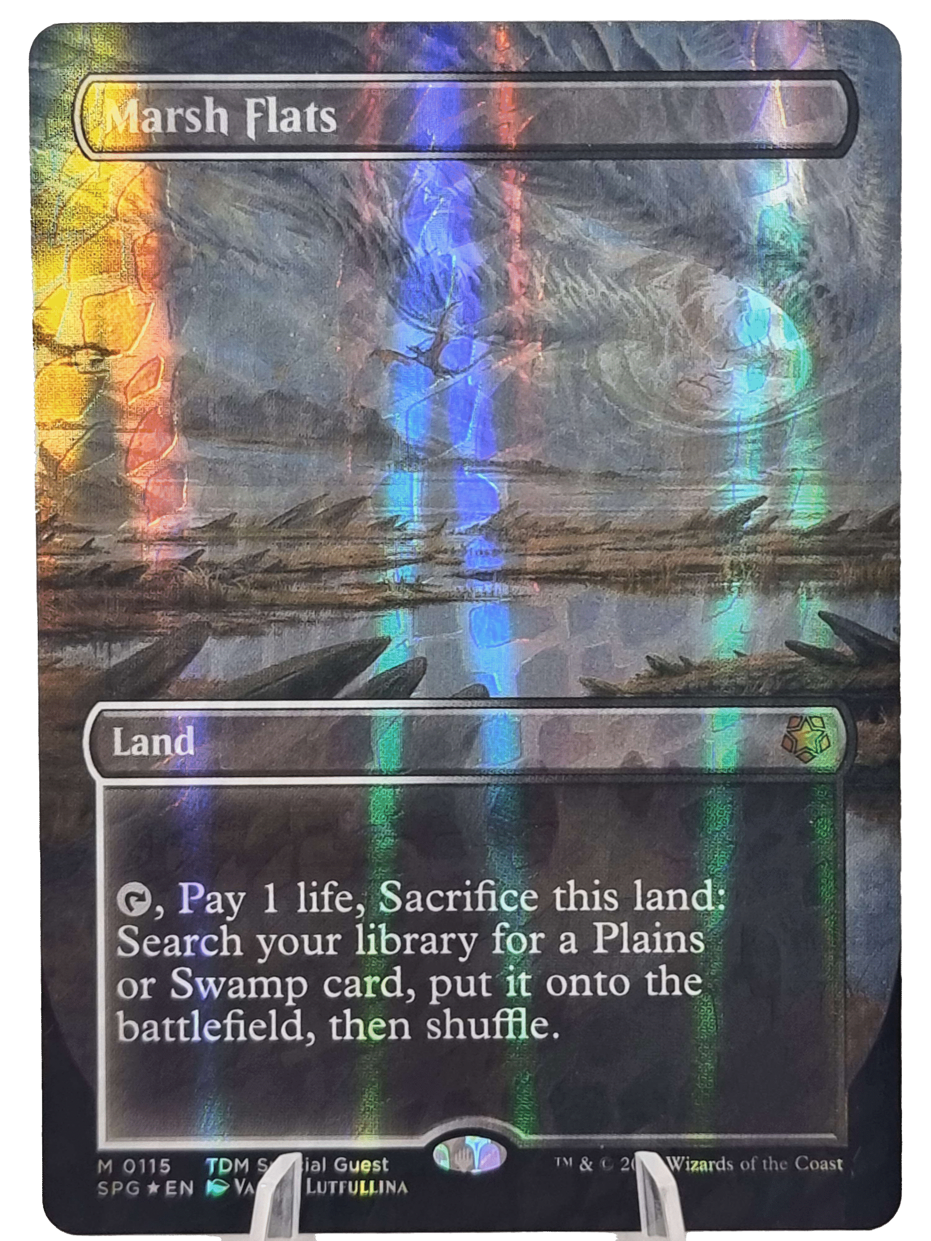 Marsh Flats - Magic the Gathering (Borderless) (Dragonscale Foil)