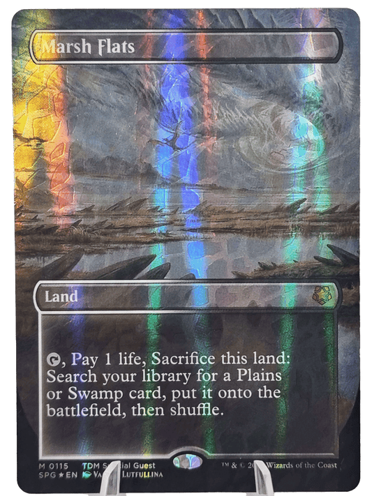 Marsh Flats - Magic the Gathering (Borderless) (Dragonscale Foil)