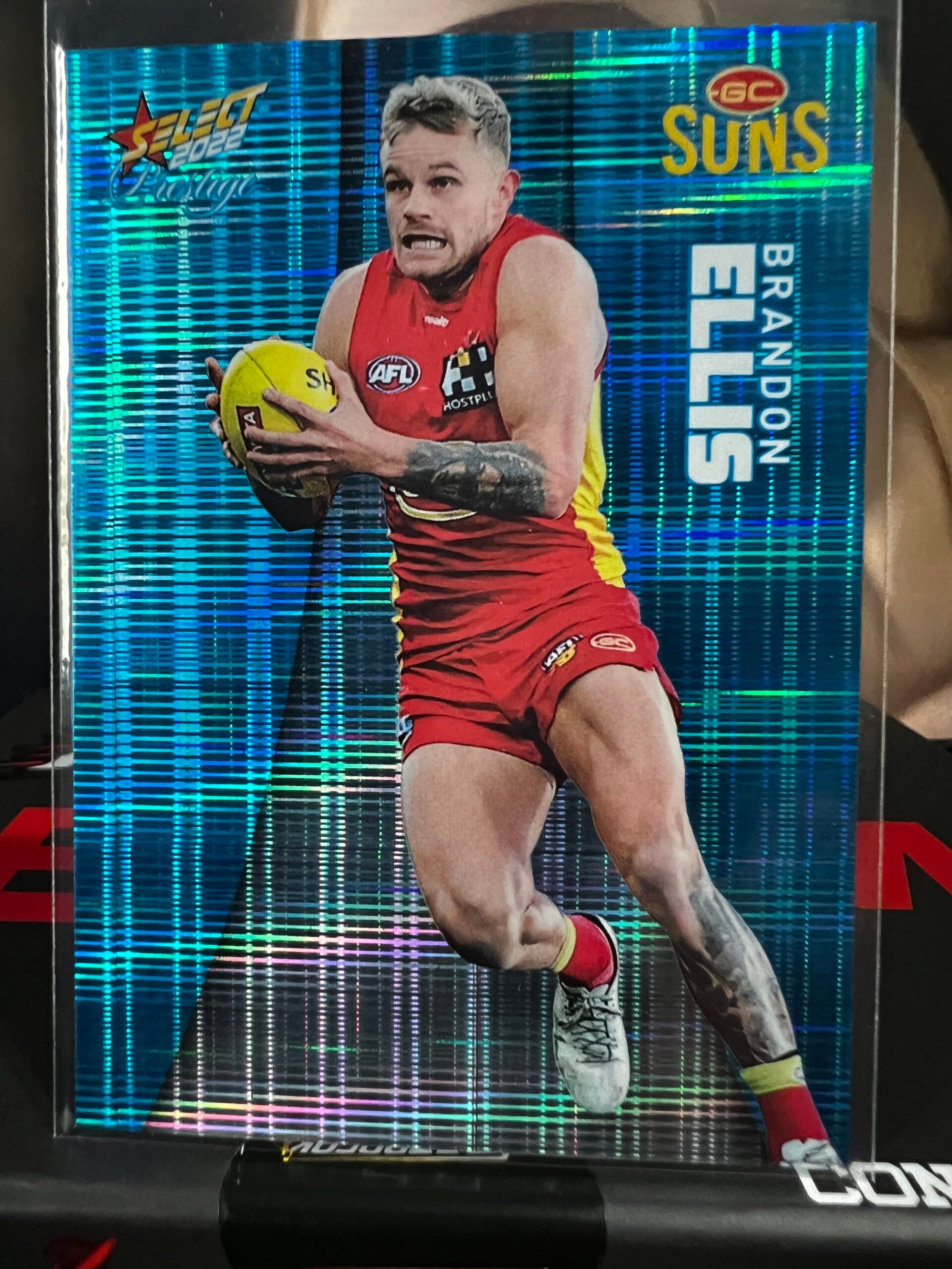 Brandon Ellis Gold Coast 2022 Footy Stars Prestige Blue Parallel 36/110
