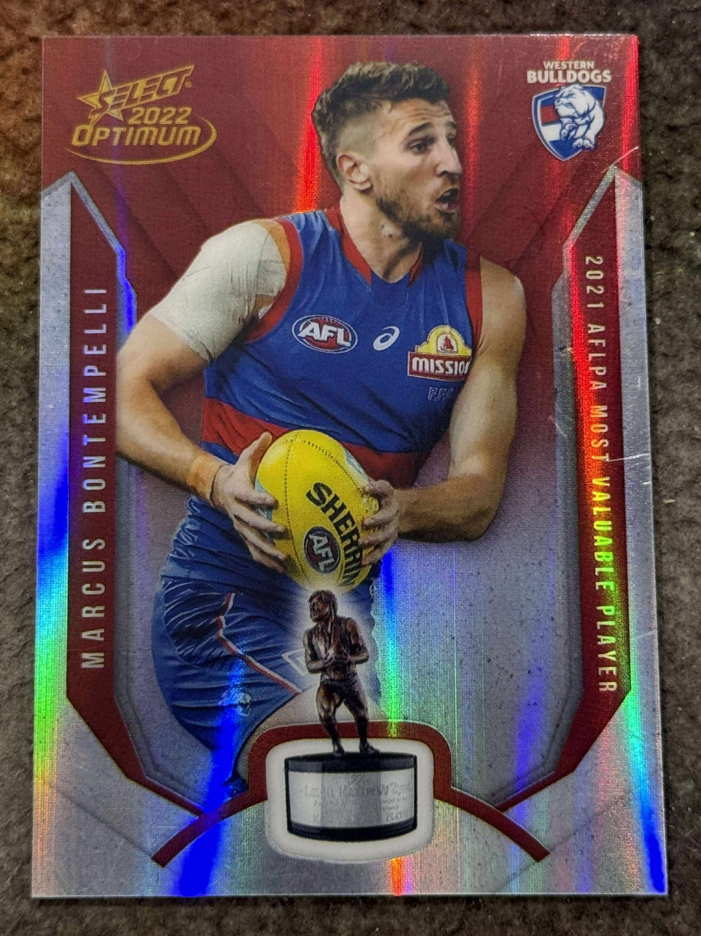 Marcus Bontempelli Western Bulldogs 2022 Optimum Medal AFLPA MVP 18/50