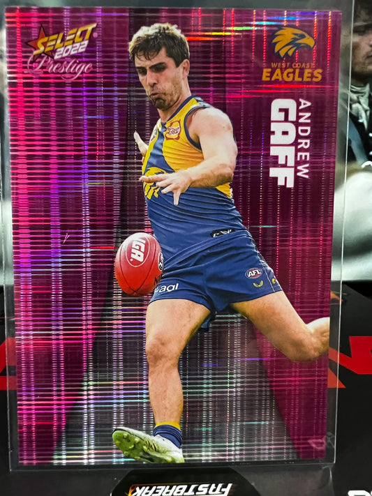 Andrew Gaff - West Coast - 2022 - Footy Stars Prestige - Pink Parallel - 13/325