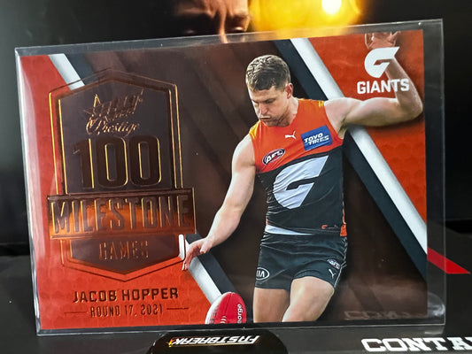 Jacob Hopper - GWS - 2022 - Footy Stars Prestige - Milestone Games - 56/195