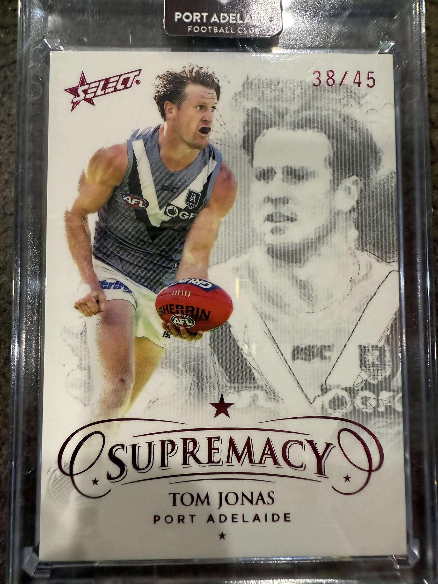 Tom Jonas Port Adelaide 2021 Supremacy Red Base 38/45