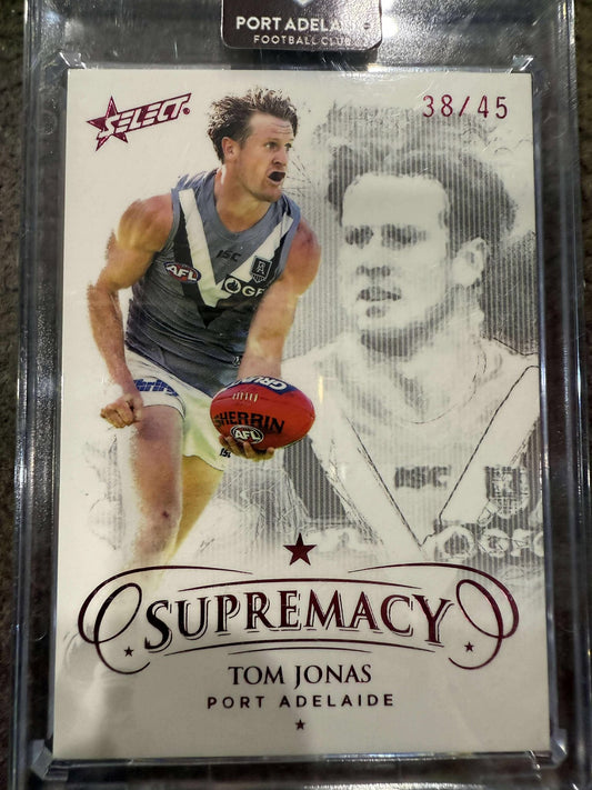 Tom Jonas Port Adelaide 2021 Supremacy Red Base 38/45