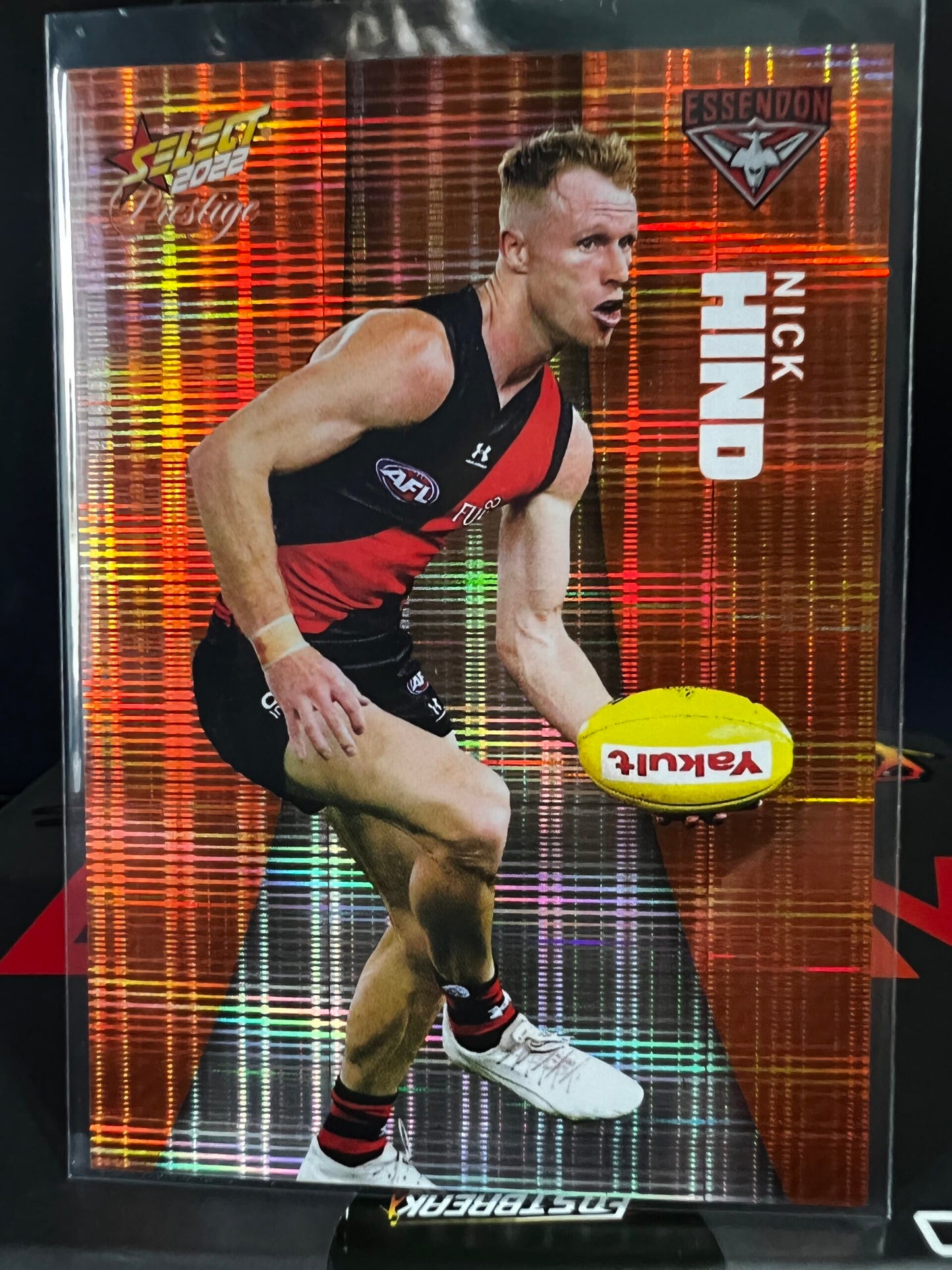 Nick Hind - Essendon - 2022 - Footy Stars Prestige - Orange Parallel - 141/210