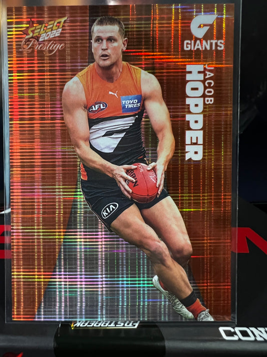 Jacob Hopper - GWS - 2022 - Footy Stars Prestige - Orange Parallel - 105/210