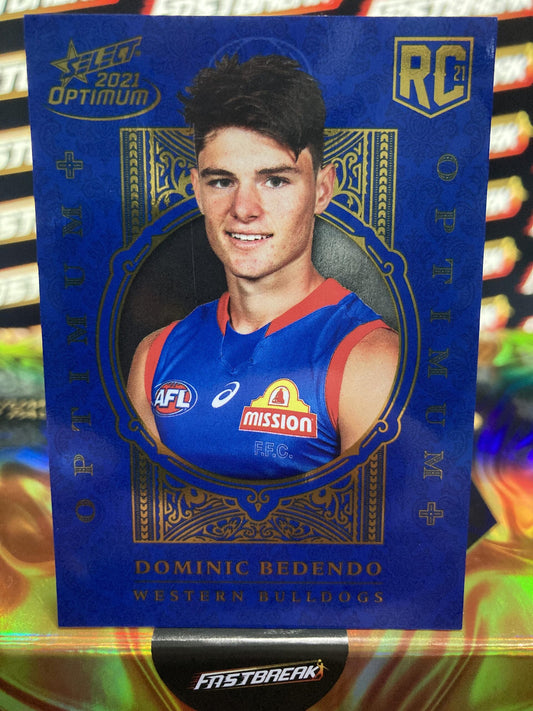 Dominic Bedendo Western Bulldogs 2021 Optimum Rookie Card Optimum + 158/455