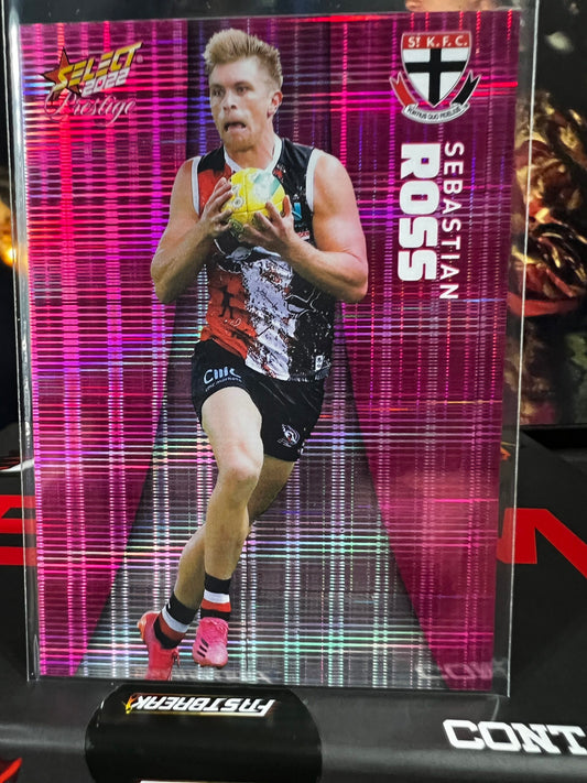 Sebastian Ross - St Kilda - 2022 - Footy Stars Prestige - Pink Parallel - 11/325