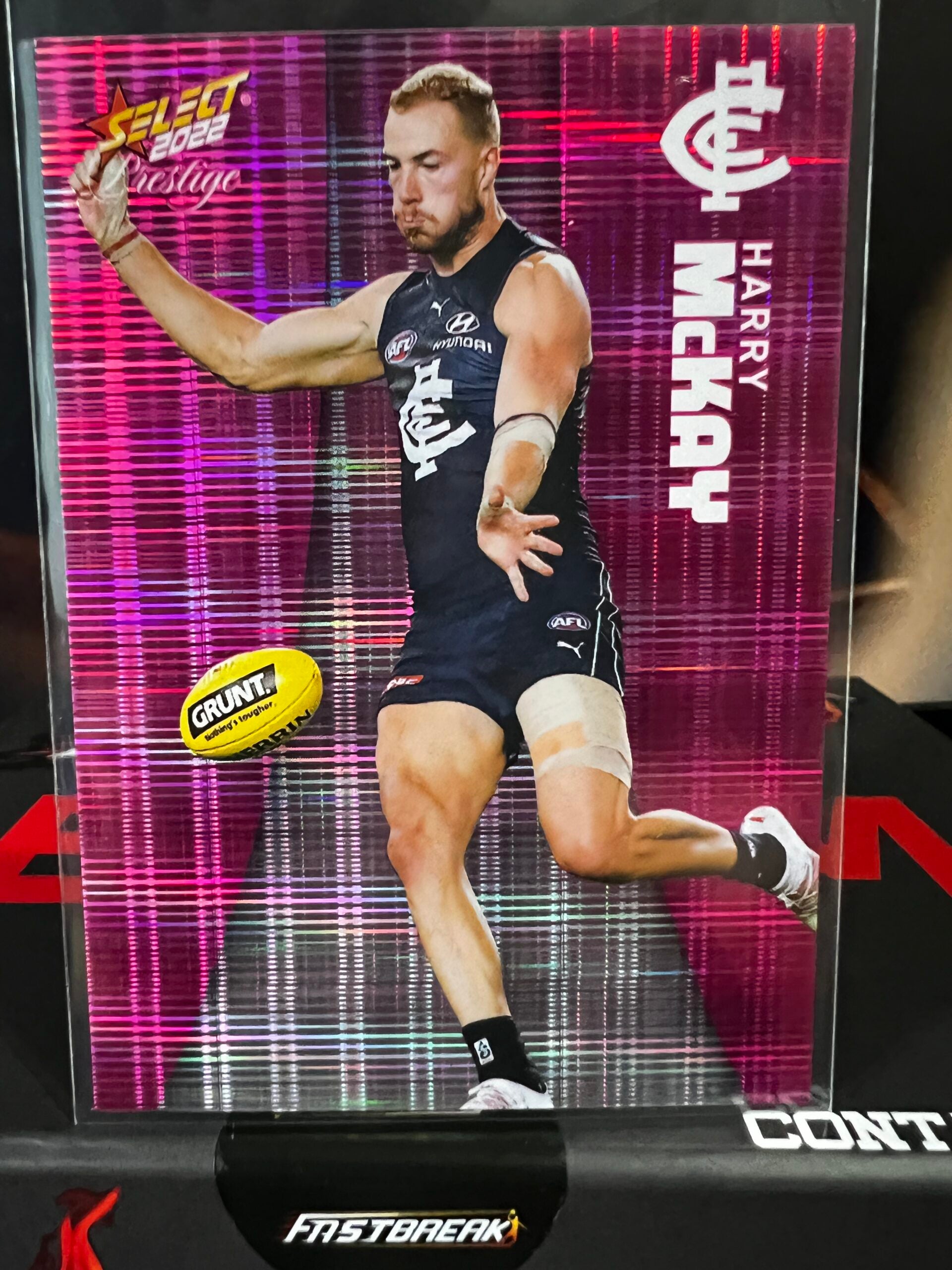 Harry McKay - Carlton - 2022 - Footy Stars Prestige - Pink Parallel - 236/325