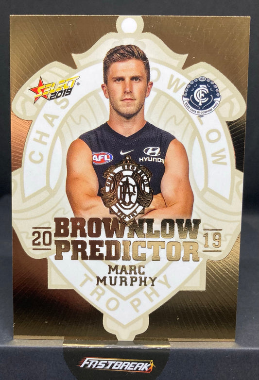 Marc Murphy - Carlton - 2019 - Footy Stars - Gold Brownlow Predictor - 136/225